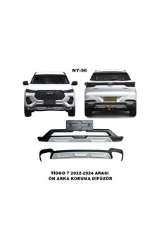 Chery Tiggo 7 Ön Ve Arka Tampon Koruma Difüzör Tiggo 7 2022-2024 Arası Ön Arka Difüzör Chery Tiggo 7 Ön Ve Arka Tampon Koruma Difüzör Tiggo 7 2022-2024 Arası Ön Arka Difüzör