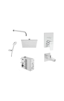 Artema Flow Square Ankastre Duş Seti Krom A49305 A43208-a41949-a45652-a45707sta-a45736-a43131 - A49305 Gümüş Artema Flow Square Ankastre Duş Seti Krom A49305 A43208-a41949-a45652-a45707sta-a45736-a43131 - A49305 Gümüş