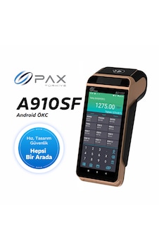 Pax A910sf Android Yazar Kasa Pos - Temassız Ödeme, 4g Ve Wi-fi Destekli