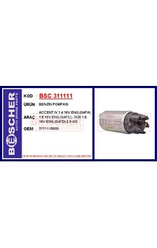 Bsc 311111 Accent Iv 1.4 16v Eng. G4fa 1.6 16v Eng. G4fc - İx35 1.6 16v Eng. G4fd 2.0 Gd 311111r000 - Bsc 311111 Accent Iv 1.4 16v Eng. G4fa 1.6 16v Eng. G4fc - İx35 1.6 16v Eng. G4fd 2.0 Gd 311111r000 -