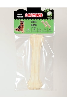 Dogmozz Premium Deri Pres Beyaz Köpek Kemiği 27 CM Dogmozz Premium Deri Pres Beyaz Köpek Kemiği 27 CM