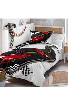 Arabalar Kırmızı Yarış Arabası Desenli Tek Kişilik Bebek Çocuk Nevresim Takımı Arabalar Kırmızı Yarış Arabası Desenli Tek Kişilik Bebek Çocuk Nevresim Takımı