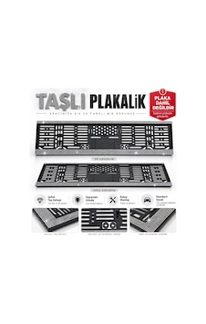 Taşlı Plakalık Universal Klipsli 2 Adet Taşlı Plakalık Universal Klipsli 2 Adet