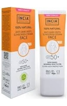 Incia Doğal Leke Karşıtı Yüz Güneş Kremi 30 Ml Incia Doğal Leke Karşıtı Yüz Güneş Kremi 30 Ml