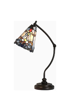 Home London Breeze L30688 El Yapımı Tiffany Vitray Ayarlanabilir Kollu Masa Lambası Baroque Blue Home London Breeze L30688 El Yapımı Tiffany Vitray Ayarlanabilir Kollu Masa Lambası Baroque Blue