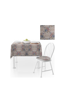 Modern Gül Desenli Mavi Dijital Baskılı Süet Dokuma Masa Örtüsü 140x220 Modern Gül Desenli Mavi Dijital Baskılı Süet Dokuma Masa Örtüsü 140x220