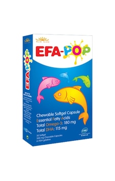 New Life Newlife Efa Pop 30 Kapsül Çiğnenebilir Balık Yağı New Life Newlife Efa Pop 30 Kapsül Çiğnenebilir Balık Yağı