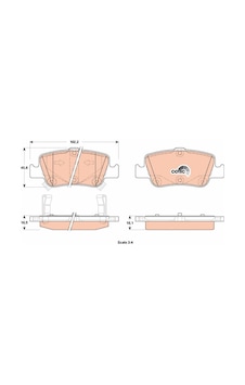 Toyota Corolla Auris Arka Fren Balatası 2007-2018 Toyota Corolla Auris Arka Fren Balatası 2007-2018