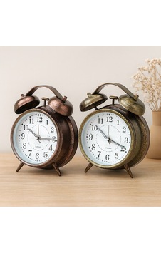 Çift Zilli Metal Masa Çalar Saat 10 Cm - 54 002 - Altın Çift Zilli Metal Masa Çalar Saat 10 Cm - 54 002 - Altın