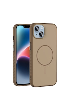 Zore Apple iPhone Uyumlu 15 Kılıf M-safe Şarj Özellikli Zore Tea Kapak - Gold Zore Apple iPhone Uyumlu 15 Kılıf M-safe Şarj Özellikli Zore Tea Kapak - Gold