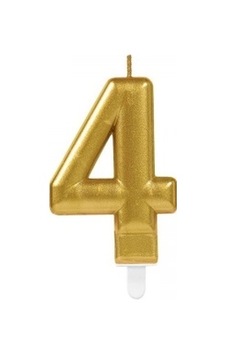4 Rakamı Mum Gold Renk 1 4 Rakamı Mum Gold Renk 1