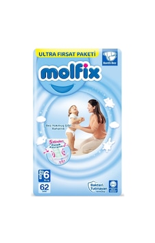 Molfix Bebek Bezi 6 Numara Xlarge Ultra Fırsat Paketi 62 Adet