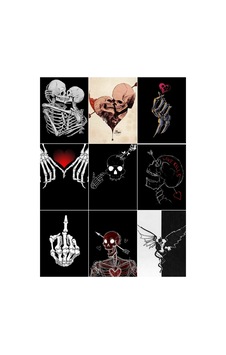 Skull And Love Kills Çoklu Sticker Seti Skull And Love Kills Çoklu Sticker Seti