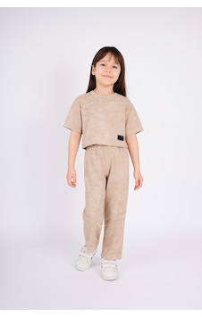 Miniko Kids Kız Çocuk Oversıze Taytlı Kısa Kol Pamuk Takım Ekru Miniko Kids Kız Çocuk Oversıze Taytlı Kısa Kol Pamuk Takım Ekru
