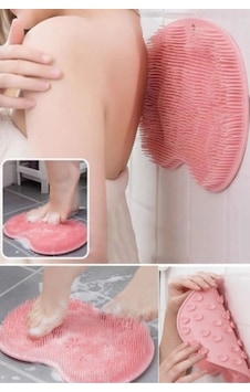 Vantuzlu Silikon Banyo Fırçası Ayak Masaj Pedi Sırt Kesesi Vücut Yıkama Lif Plastik 10 X 15 Çok Renk Diğer