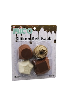 Zvnm Muffin Kek Kalıbı Seti - 12'li Paket - Karışık Şekilli Set Zcv12 Renkli