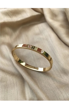 Kelepçe Taşlı Bileklik Gold Çok Renkli Kelepçe Taşlı Bileklik Gold Çok Renkli