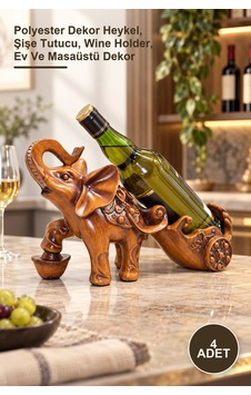 4 Adet Fil Figürü Şaraplık Polyester Dekor Heykel, Şişe Tutucu, Wine Holder, Ev Ve Masaüstü Dekor 4 Adet Fil Figürü Şaraplık Polyester Dekor Heykel, Şişe Tutucu, Wine Holder, Ev Ve Masaüstü Dekor