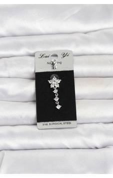 Mey İthalat 316l Cerrahi Çelik Sallantılı Çiçek Model Göbek Piercing Çok Renkli Mey İthalat 316l Cerrahi Çelik Sallantılı Çiçek Model Göbek Piercing Çok Renkli