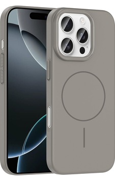 Apple Uyumlu iPhone 16 Pro Kılıf M-safe Şarj Özellikli Zore Ruby Sert Kapak Gri Apple Uyumlu iPhone 16 Pro Kılıf M-safe Şarj Özellikli Zore Ruby Sert Kapak Gri