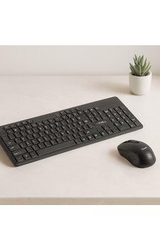Kablosuz Multimedya Klavye Ve Mouse Seti Q Klavye - Siyah Diğer