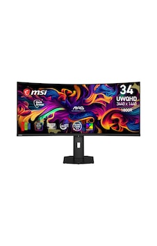 Msı Mag 341cqp Qd-oled X28 34 3440x1440 Uwqhd 280hz 0.03 Ms Curve 1800r Hdmı Dp Type-c Rj45 Vesa Display Hdr True Black 500 Adaptive Sync Qd-oled Gaming Monitör