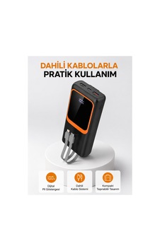 Powerbank 20000 Mah Dijital Ekranlı Ve Çok Kablolu Hızlı Şarj Cihazı - Lisinya Powerbank 20000 Mah Dijital Ekranlı Ve Çok Kablolu Hızlı Şarj Cihazı - Lisinya