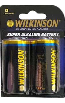 Wılkınson LR 20 Süper Alkaline Büyük Boy D Pil 2'li Wılkınson LR 20 Süper Alkaline Büyük Boy D Pil 2'li