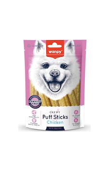 Wanpy Chewy Puff Sticks Tahılsız Tavuklu Köpek Ödül Maması 100gr Wanpy Chewy Puff Sticks Tahılsız Tavuklu Köpek Ödül Maması 100gr