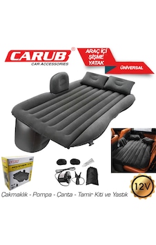 Carub Araç İçi 12v Şişme Yatak Pompa + Yastık Seti Carub Araç İçi 12v Şişme Yatak Pompa + Yastık Seti