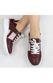 Bordo Fileli Ortopedik Spor Sandalet Çok Renkli Bordo Fileli Ortopedik Spor Sandalet Çok Renkli