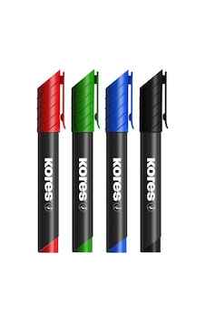 K-marker Permanent Kalıcı Kalem - Mavi Renk Yuvarlak Uç
