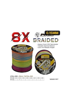 Wily Pars 8 Kat İp Misina 1000 Mt Multicolor 0.15mm Wily Pars 8 Kat İp Misina 1000 Mt Multicolor 0.15mm