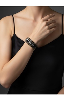 Valmont Accessories Kadın Altın Renk Siyah - Antrasit Taşlı Üçlü Bileklik Seti Valmont Accessories Kadın Altın Renk Siyah - Antrasit Taşlı Üçlü Bileklik Seti