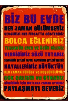 Biz Bu Evde Yazılı Ahşap Mdf Tablo Duvar Dekoru Eskitme Dekoratif Tablo Ev Hediyelik Biz Bu Evde Yazılı Ahşap Mdf Tablo Duvar Dekoru Eskitme Dekoratif Tablo Ev Hediyelik