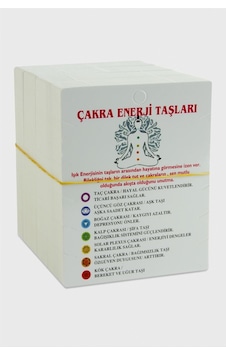 3-lü - 417 - Çakra Enerji Taşları Bileklik - Kmrsfres - Kartı Beyaz