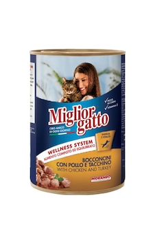 Miglior Gatto Tavuk Hindi Chunks Kedi Konserve 405g 24'lü Miglior Gatto Tavuk Hindi Chunks Kedi Konserve 405g 24'lü