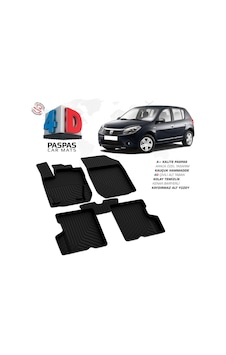 Dacia Sandero 4d Araca Özel Havuzlu Kauçuk Paspas 2008-2013