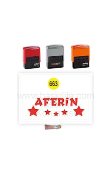 Aferin Kaşe Kitap Kaşesi Otomatik Mürekkepli Kitap Damgası