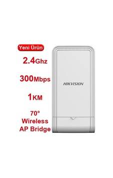 Hıkvısıon Ds-3wf0fa-2n/o 2.4ghz 300mbps 70 Derece 1km Outdoor Wıreless Brıdge Kıt