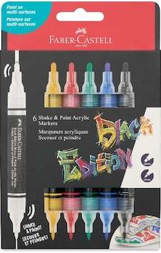 Faber Castell Shake&paint Akrilik Marker 6 Lı 285507 Faber Castell Shake&paint Akrilik Marker 6 Lı 285507