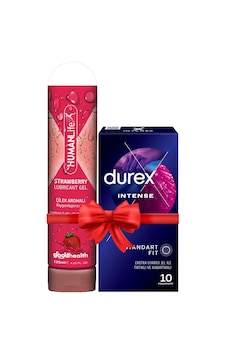 Humanlife Çilek Aromalı Kayganlaştırıcı Jel 125 ML + Durex Intense Prezervatif 10'lu Humanlife Çilek Aromalı Kayganlaştırıcı Jel 125 ML + Durex Intense Prezervatif 10'lu