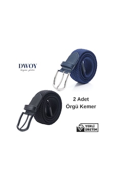 Dwoy Elastik Örgü Kemer 2'li Set-780 Lacivert Dwoy Elastik Örgü Kemer 2'li Set-780 Lacivert