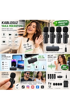Xiaomi Mi 10t / Mi 10t Pro / Mi 10t Lite Uyumlu 4 Lü Kablosuz Yaka Mikrofonu Seti 2.4g Type-c Lightning 3.5mm Uyumlu Vlog Canlı Yayın Röportaj Mikrofonu Xiaomi Mi 10t / Mi 10t Pro / Mi 10t Lite Uyumlu 4 Lü Kablosuz Yaka Mikrofonu Seti 2.4g Type-c Lightning 3.5mm Uyumlu Vlog Canlı Yayın Röportaj Mikrofonu