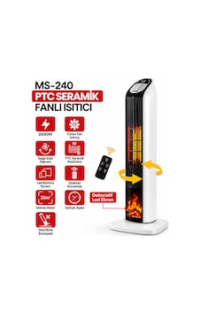 Kumandalı Sıcak Dik Ptc Seramik Fanlı Isıtıcı Led Kontrol Ekran - Devrilme Emniyet 2000w Ms-240 5705 Kumandalı Sıcak Dik Ptc Seramik Fanlı Isıtıcı Led Kontrol Ekran - Devrilme Emniyet 2000w Ms-240 5705