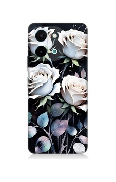 Vivo Y28 Uyumlu Beyaz Güller Sessizliği Desenli Silikon Kılıf Çok Renkli Vivo Y28 Uyumlu Beyaz Güller Sessizliği Desenli Silikon Kılıf Çok Renkli
