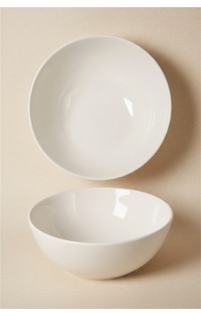 6'lı Truva Elips Salata Kasesi 22cm Krem Rinart 6'lı Truva Elips Salata Kasesi 22cm Krem Rinart
