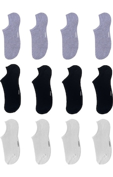 Ozzy Socks 12 Çift Gri, Siyah, Beyaz Kadın Bambu Görünmez (Sneaker) Çorap Çok Renkli Ozzy Socks 12 Çift Gri, Siyah, Beyaz Kadın Bambu Görünmez (Sneaker) Çorap Çok Renkli