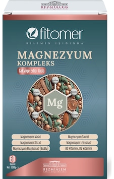 Fitomer Magnezyum Komplex Takviye Edici Gıda 60 Kapsül Fitomer Magnezyum Komplex Takviye Edici Gıda 60 Kapsül