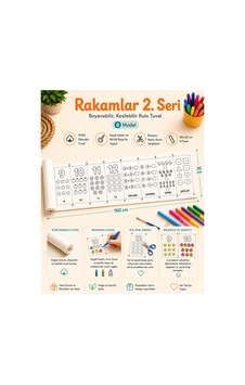 Boyanabilir Kesilebilir Rulo Tuval Rakamlar 2 Seri 8 Model Matematik Boyama Seti 160x30 Cm Boyanabilir Kesilebilir Rulo Tuval Rakamlar 2 Seri 8 Model Matematik Boyama Seti 160x30 Cm